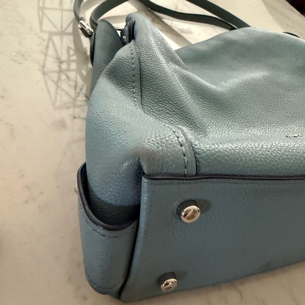 Coach Light Blue Leather Shoulder Bag - Picture 4 of 6